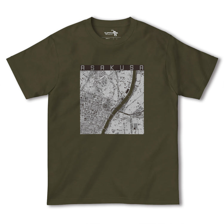 【浅草（東京都-区部）】地図柄ヘビーウェイトTシャツ