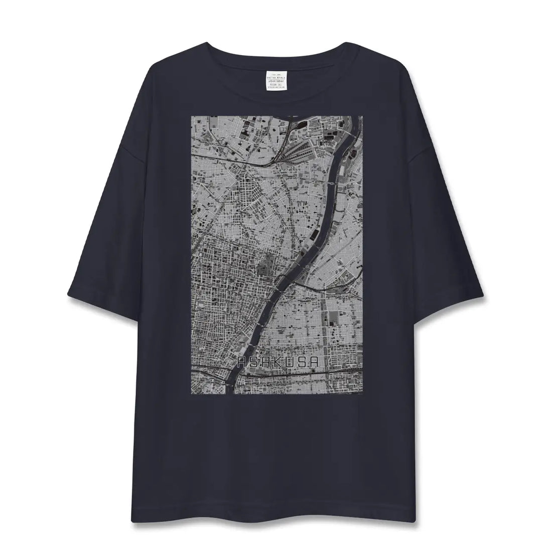 【浅草（東京都）】地図柄ビッグシルエットTシャツ