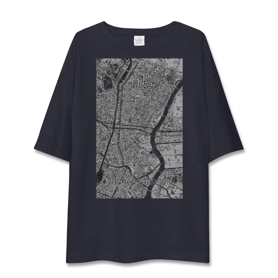 【浅草橋（東京都）】地図柄ビッグシルエットTシャツ