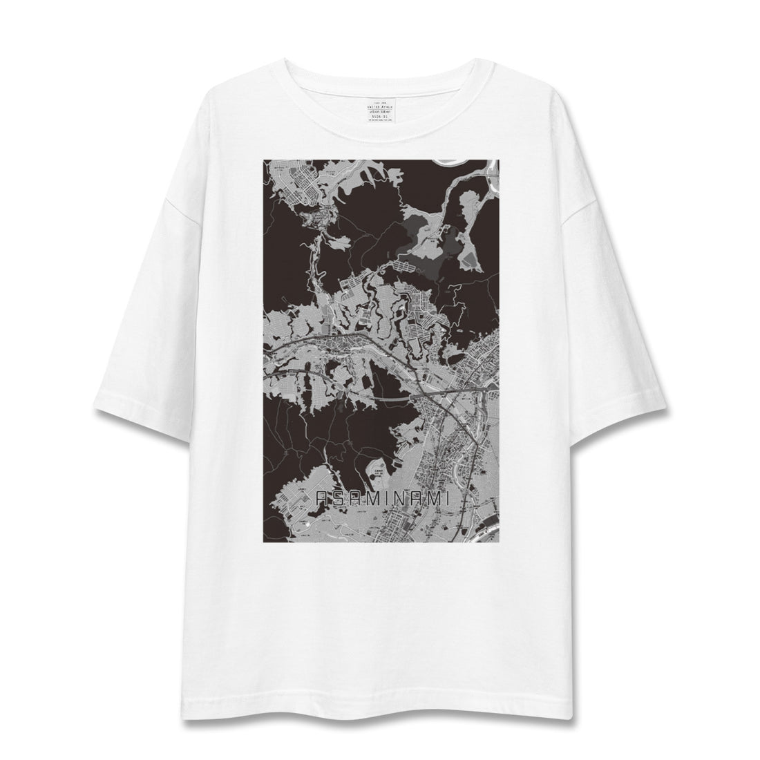 【安佐南(広島県)】地図柄ビッグシルエットTシャツ