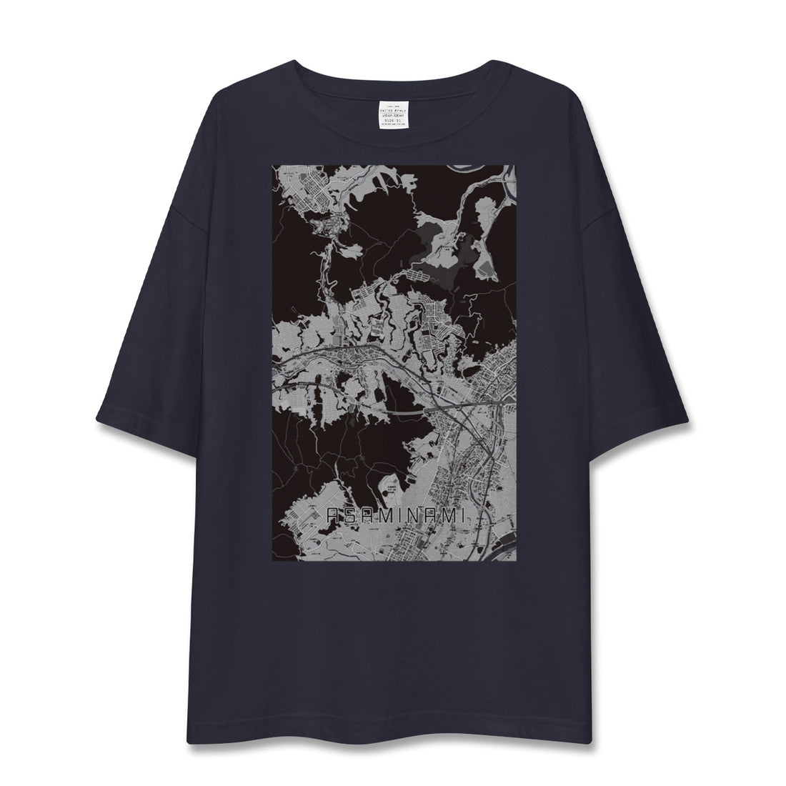 【安佐南（広島県）】地図柄ビッグシルエットTシャツ