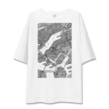 【朝潮橋（大阪府）】地図柄ビッグシルエットTシャツ