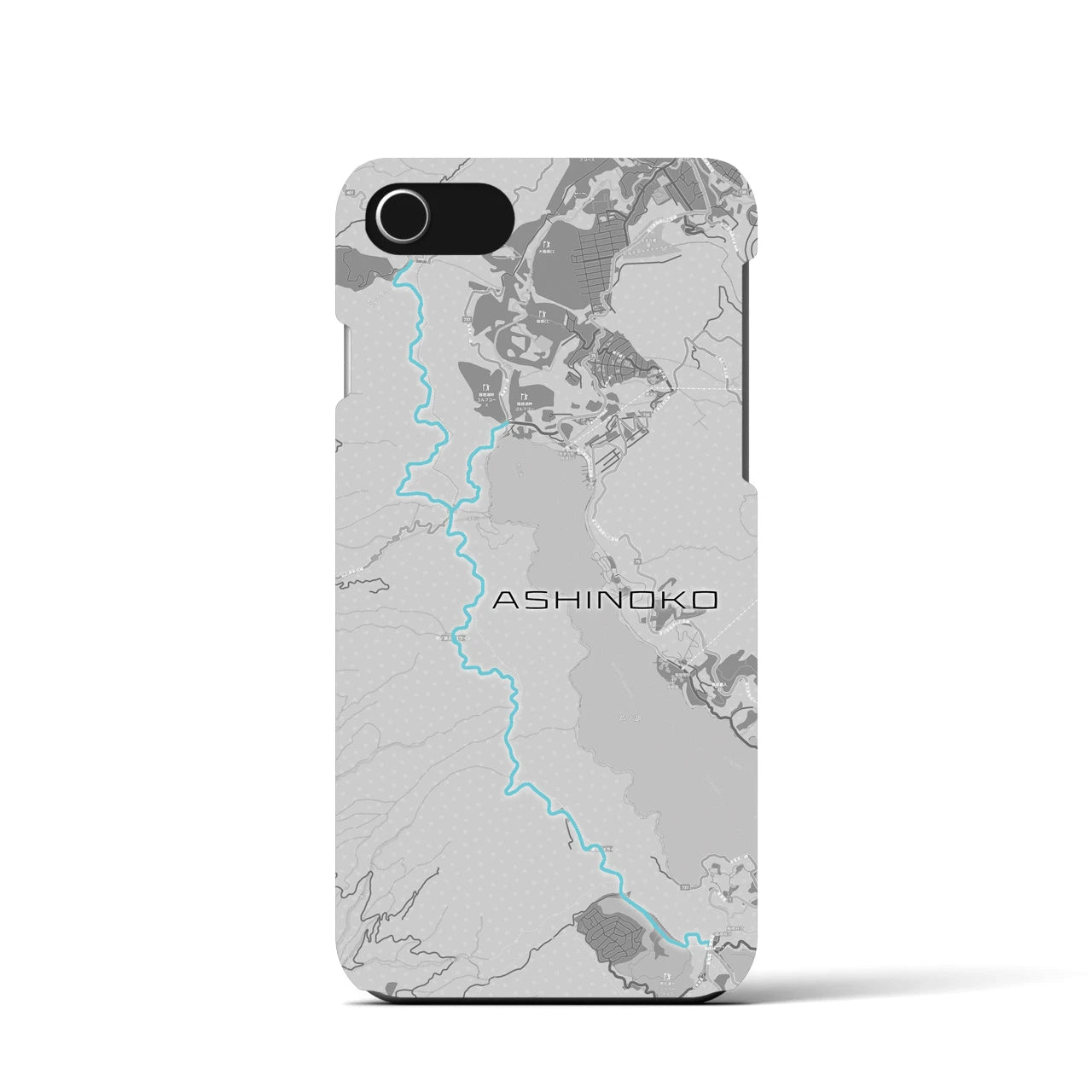 Recipro × Crossfield【芦ノ湖】地図柄iPhoneケース（バックカバータイプ・アッシュ）iPhone SE（第3 / 第2世代） / 8 / 7 / 6s / 6 用