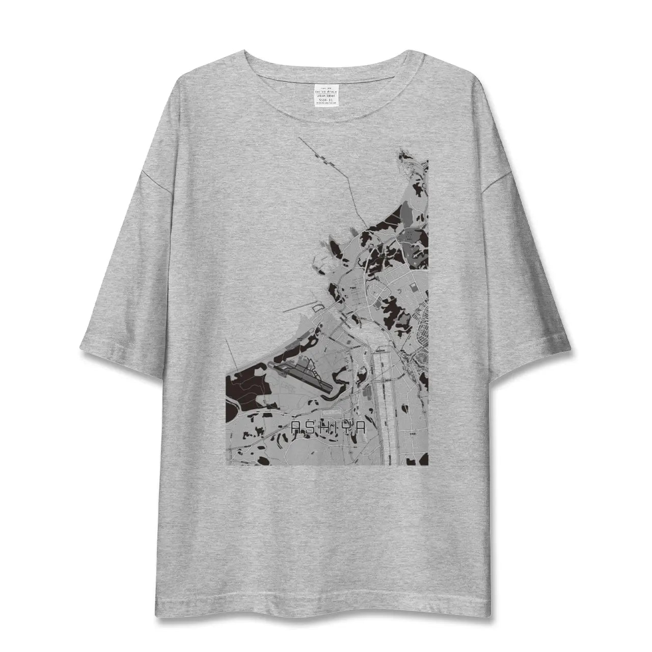 【芦屋（福岡県）（福岡県）】地図柄ビッグシルエットTシャツ