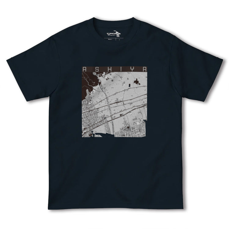 【芦屋（兵庫県）】地図柄ヘビーウェイトTシャツ