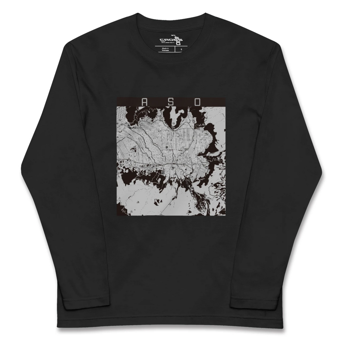 【阿蘇2(熊本県)】地図柄ロングスリーブTシャツ