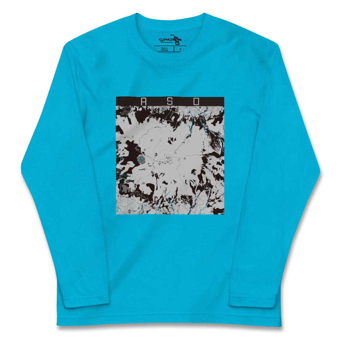 【阿蘇(熊本県)】地図柄ロングスリーブTシャツ