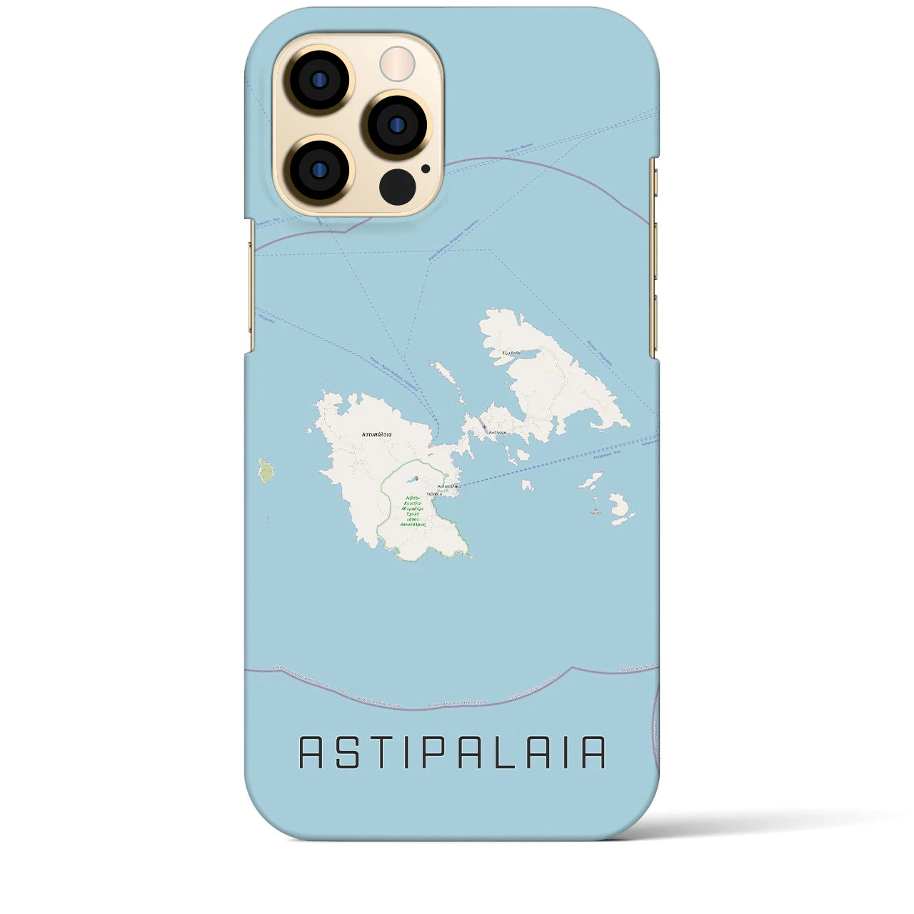【アスティパレア】地図柄iPhoneケース（バックカバータイプ・ナチュラル）iPhone 12 Pro Max 用