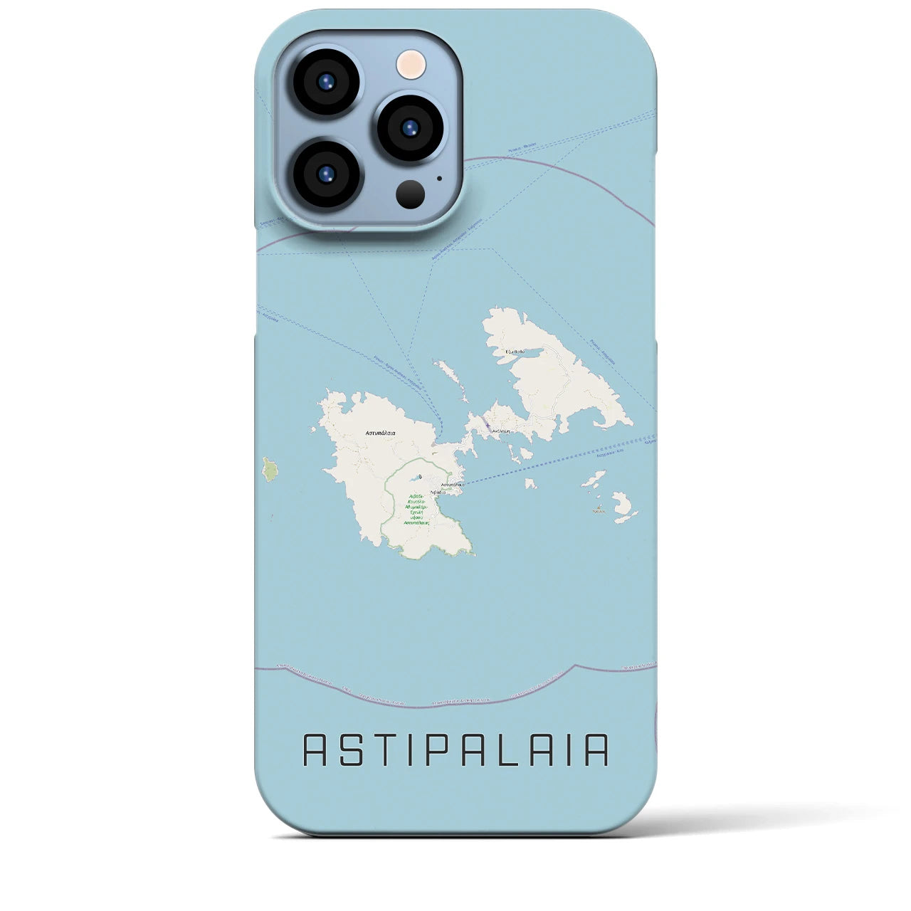 【アスティパレア】地図柄iPhoneケース（バックカバータイプ・ナチュラル）iPhone 13 Pro Max 用