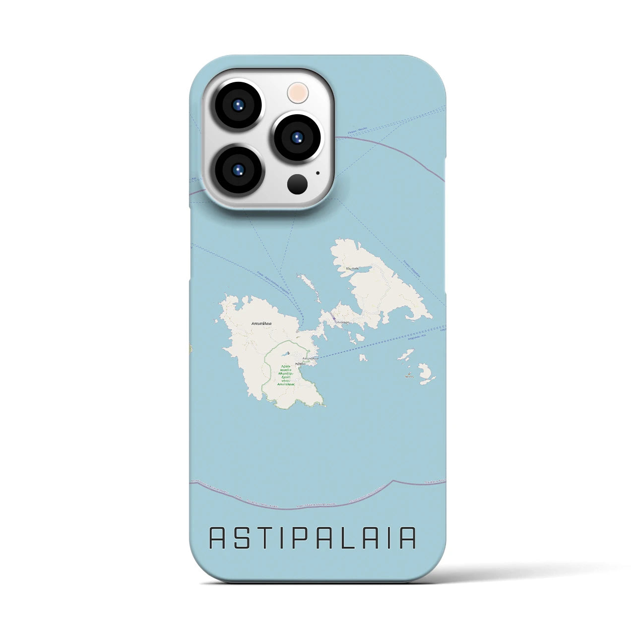 【アスティパレア】地図柄iPhoneケース（バックカバータイプ・ナチュラル）iPhone 13 Pro 用