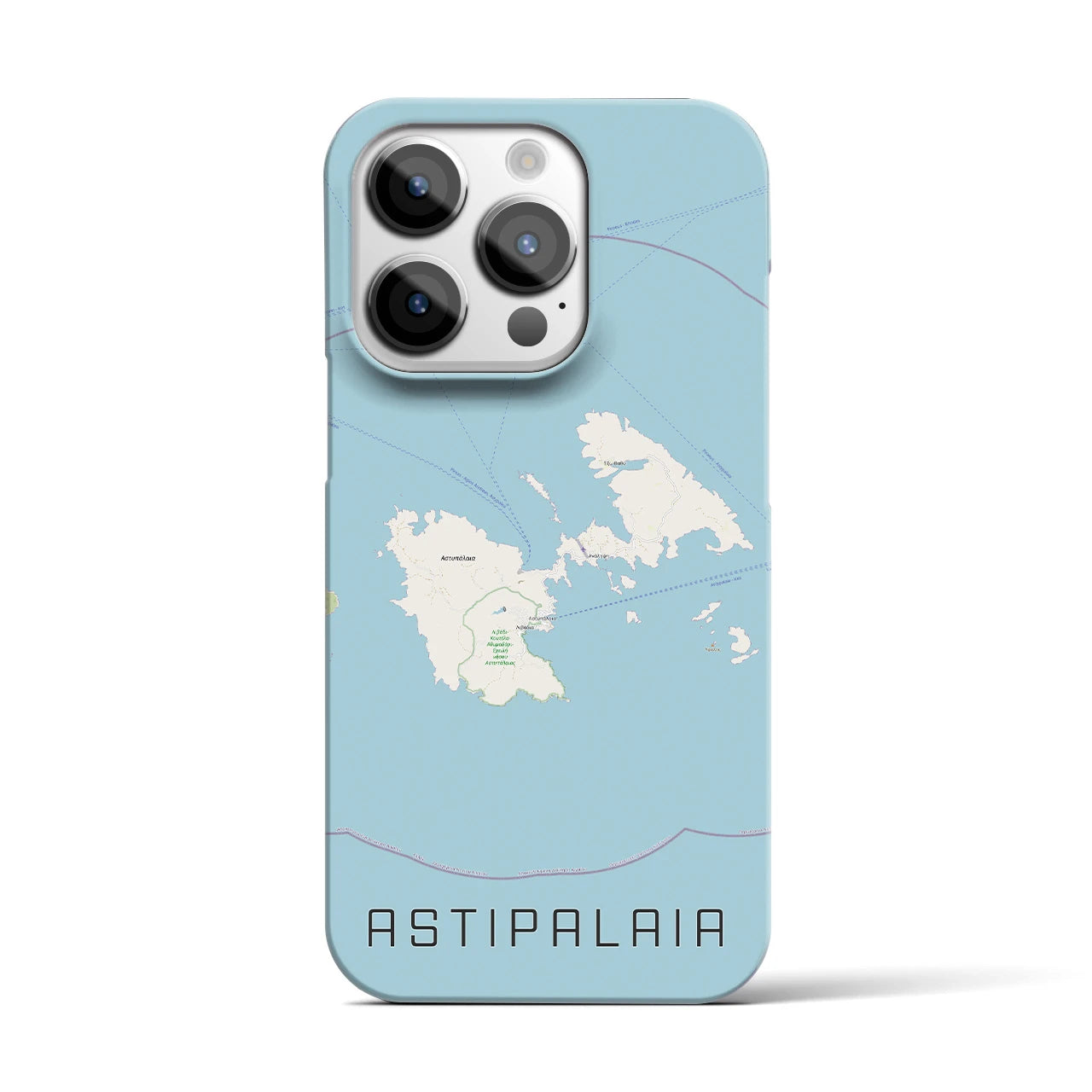 【アスティパレア】地図柄iPhoneケース（バックカバータイプ・ナチュラル）iPhone 14 Pro 用