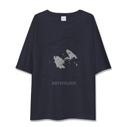 【アスティパレア（ギリシャ）】地図柄ビッグシルエットTシャツ