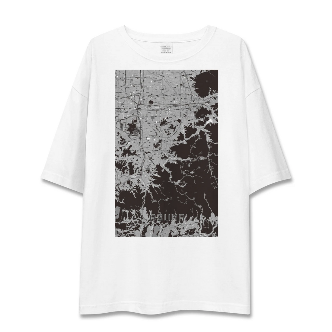 【明日香(奈良県)】地図柄ビッグシルエットTシャツ