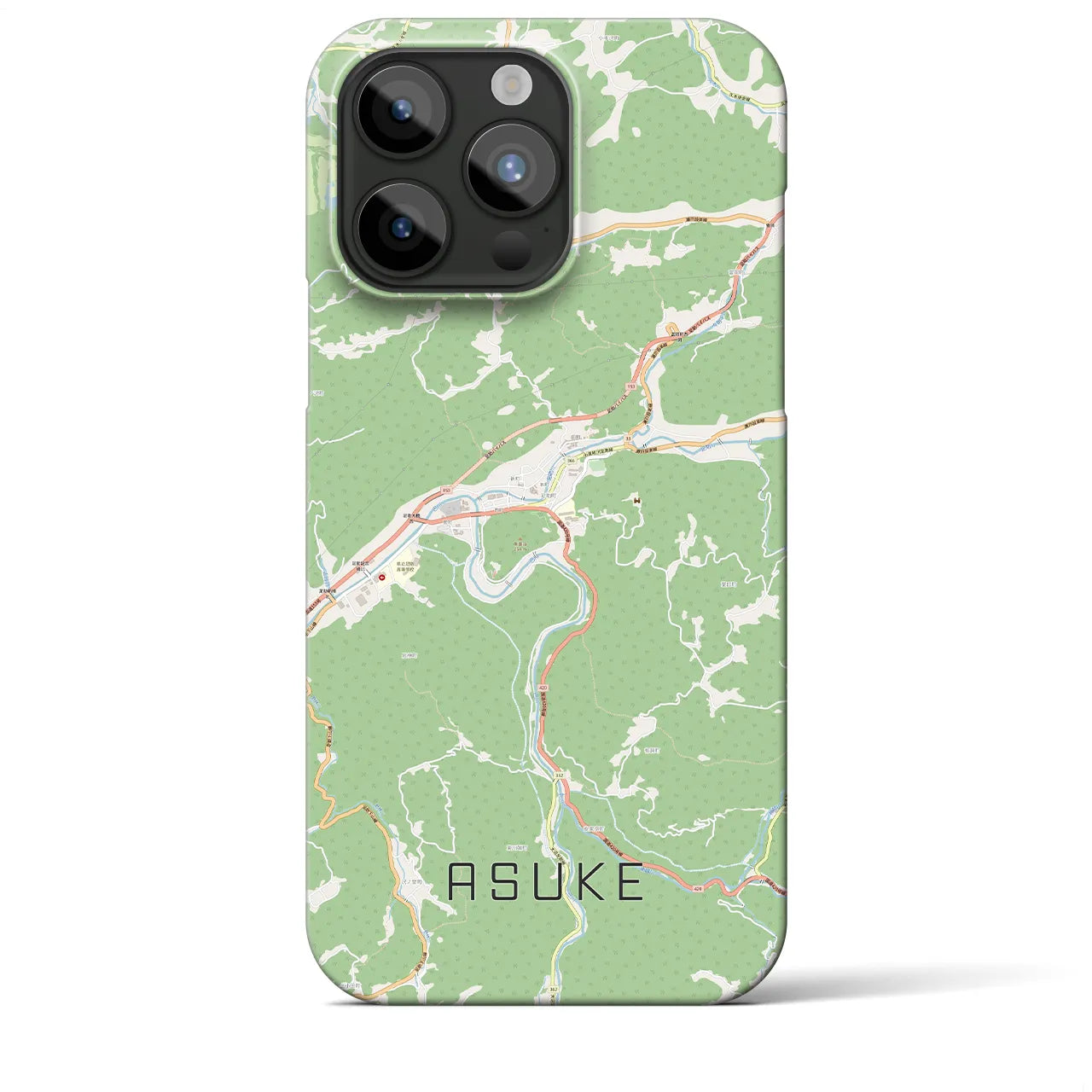 【足助】地図柄iPhoneケース（バックカバータイプ・ナチュラル）iPhone 15 Pro Max 用