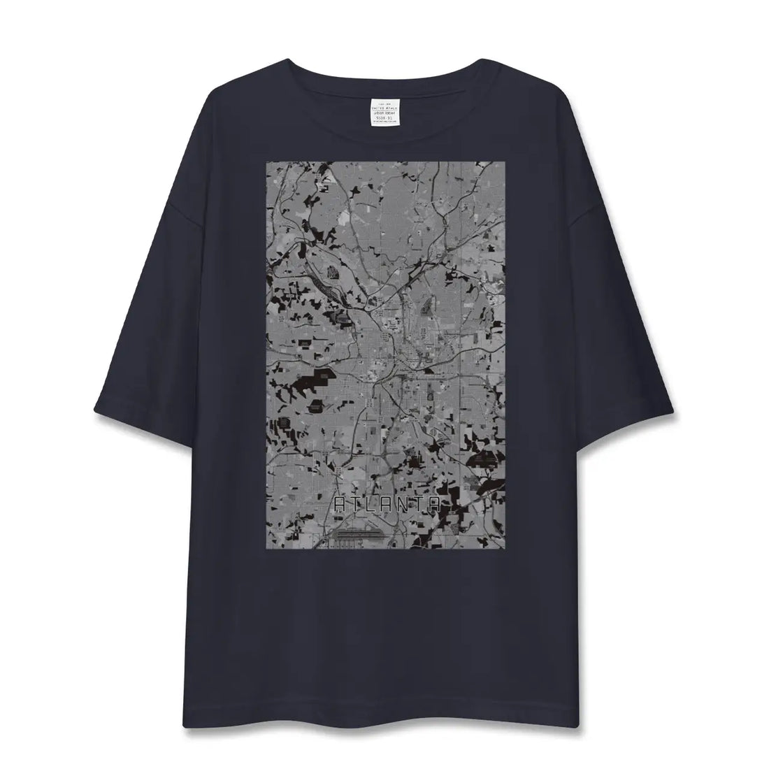 【アトランタ（アメリカ）】地図柄ビッグシルエットTシャツ