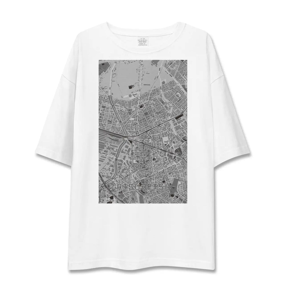 【厚別(北海道)】地図柄ビッグシルエットTシャツ