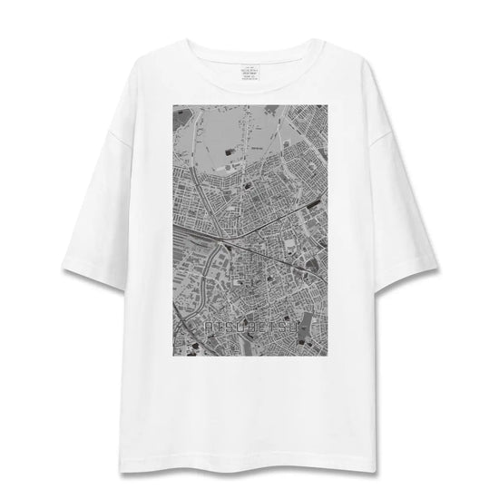 【厚別（北海道）】地図柄ビッグシルエットTシャツ