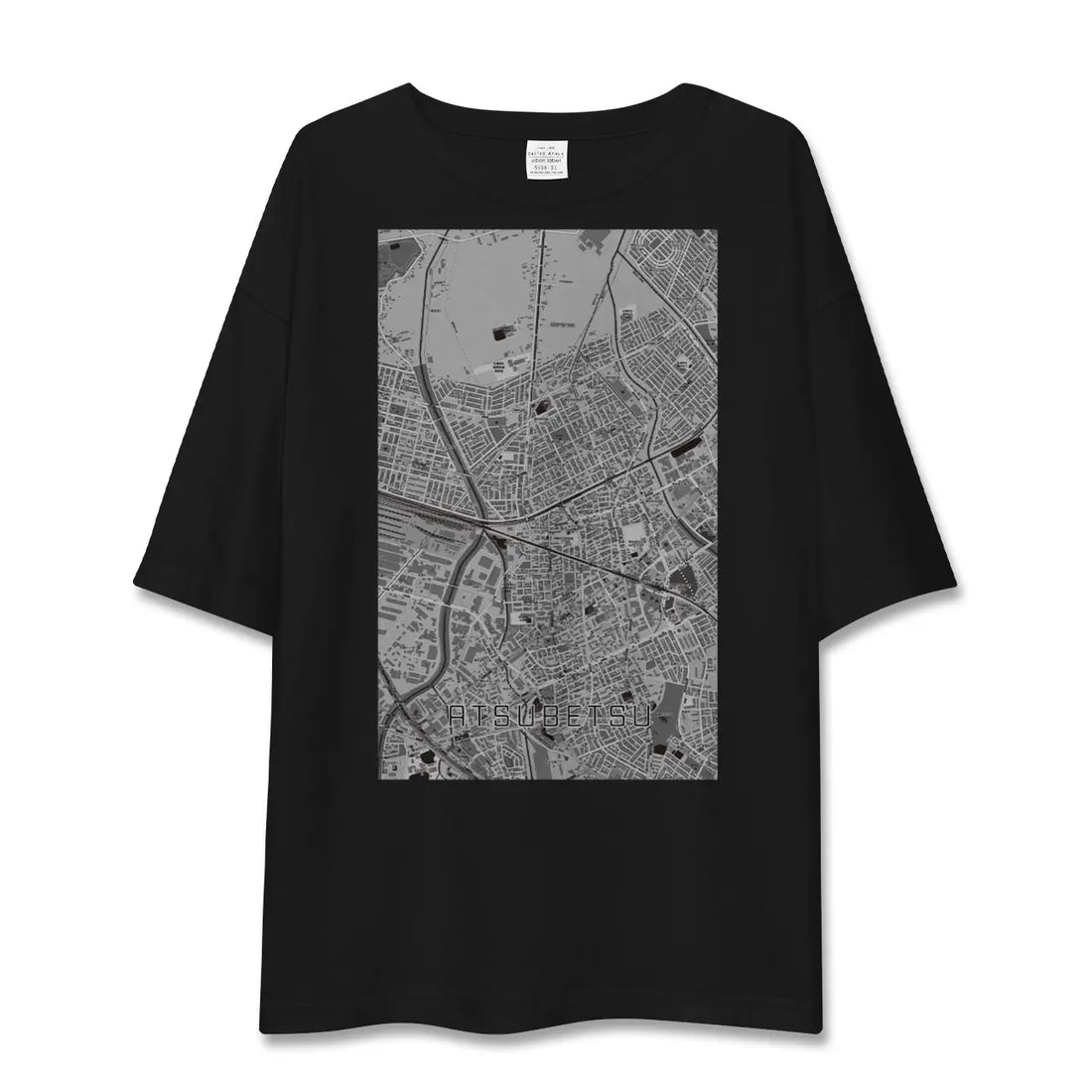 【厚別（北海道）】地図柄ビッグシルエットTシャツ