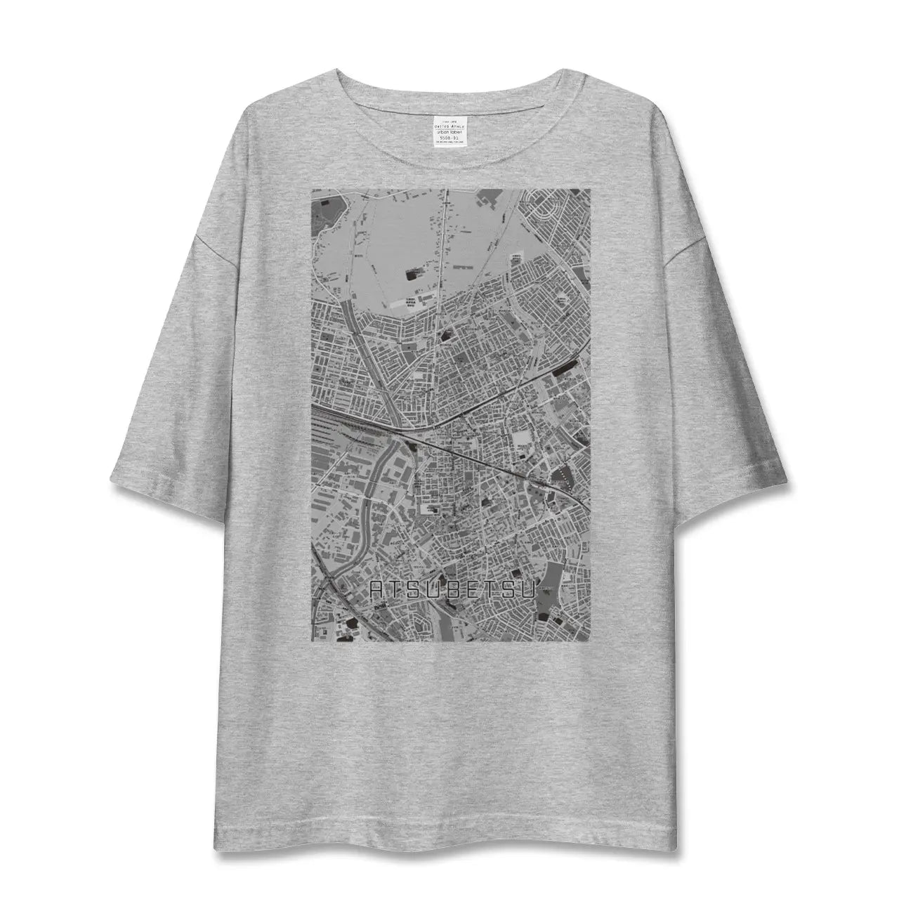 【厚別（北海道）】地図柄ビッグシルエットTシャツ