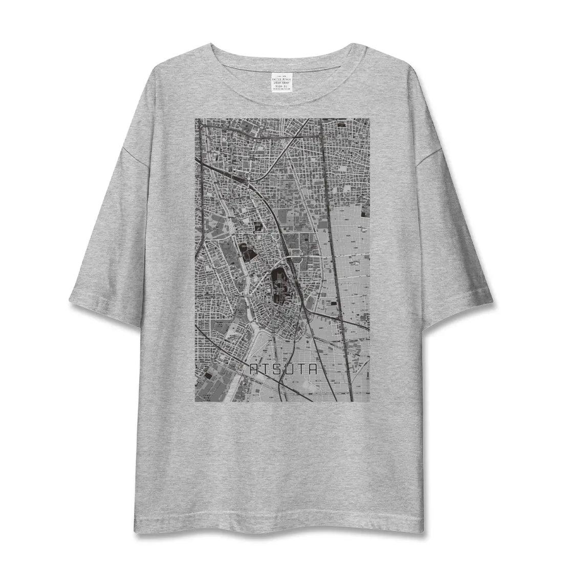 【熱田（愛知県）】地図柄ビッグシルエットTシャツ