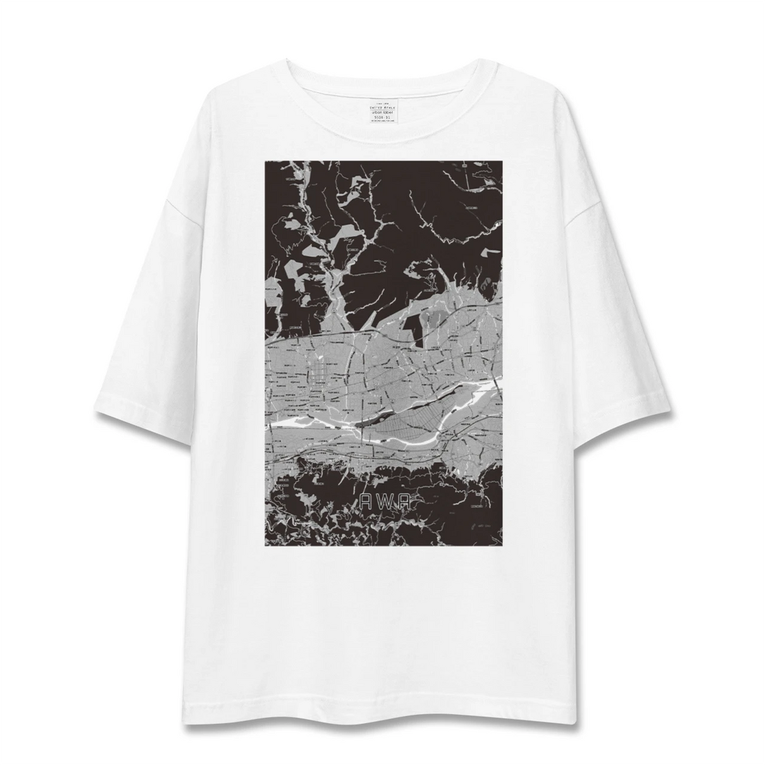 【阿波(徳島県)】地図柄ビッグシルエットTシャツ