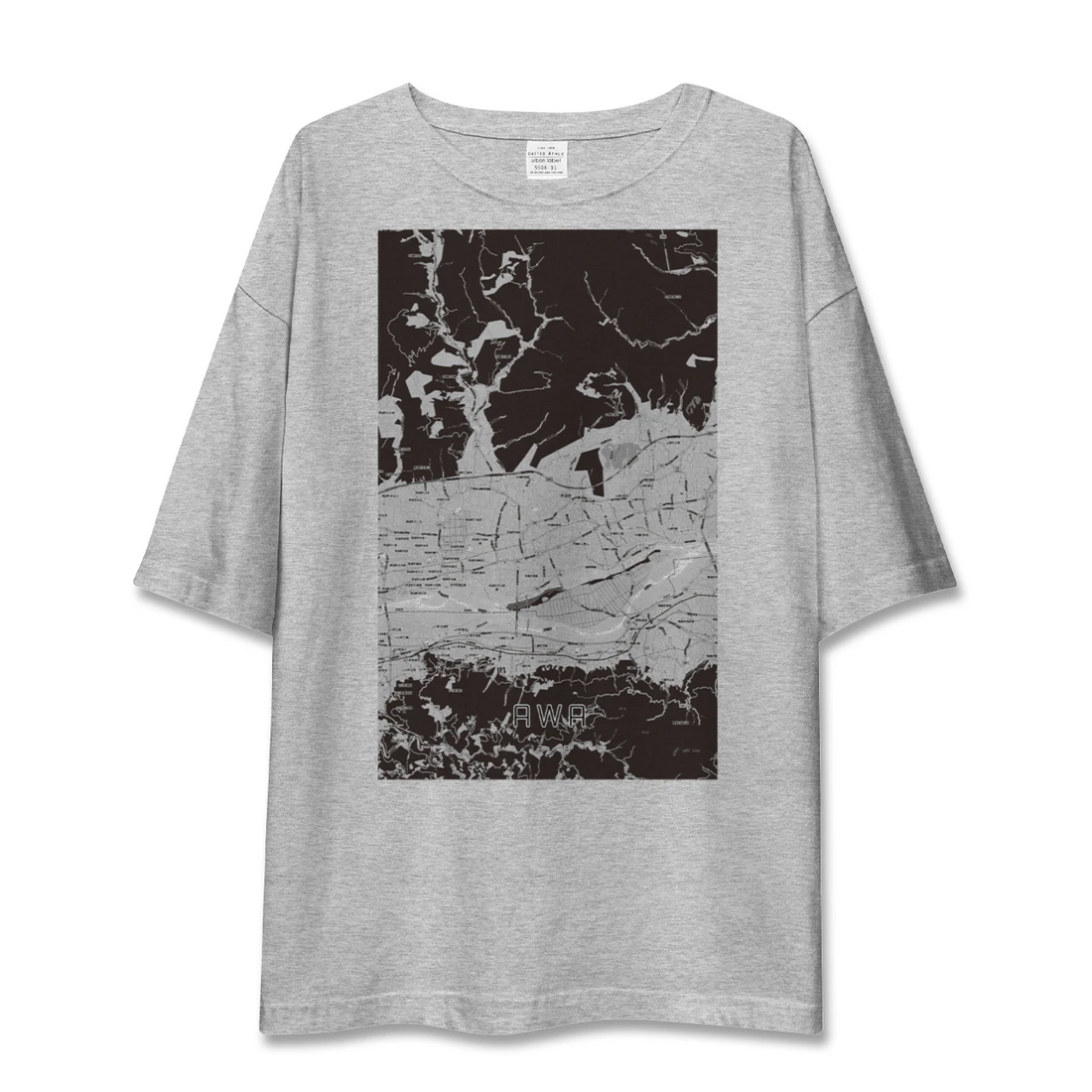 【阿波（徳島県）】地図柄ビッグシルエットTシャツ