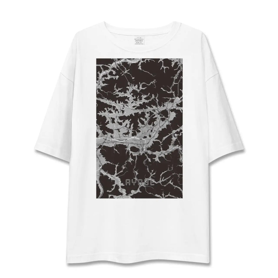 【綾部(京都府)】地図柄ビッグシルエットTシャツ