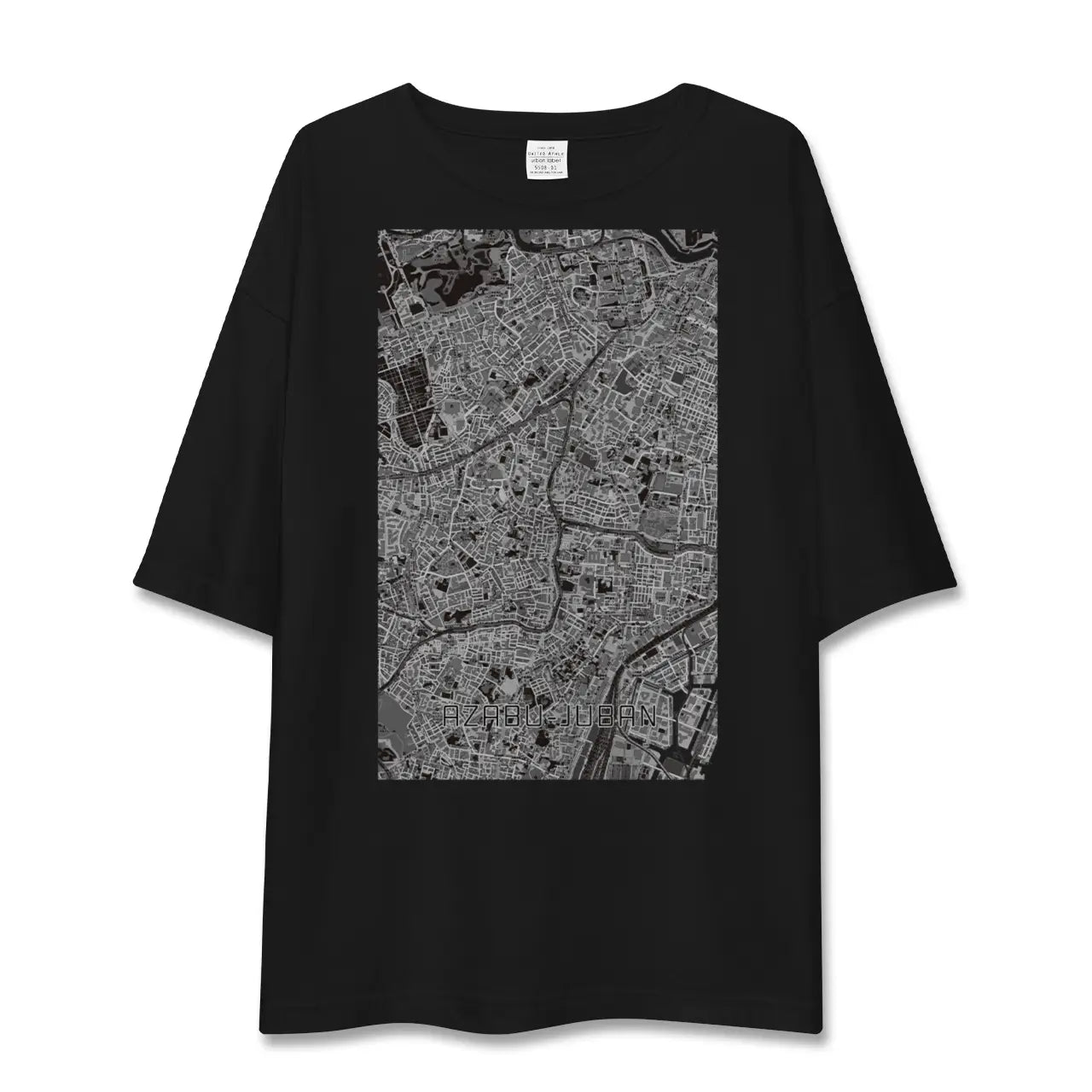 【麻布十番（東京都）】地図柄ビッグシルエットTシャツ