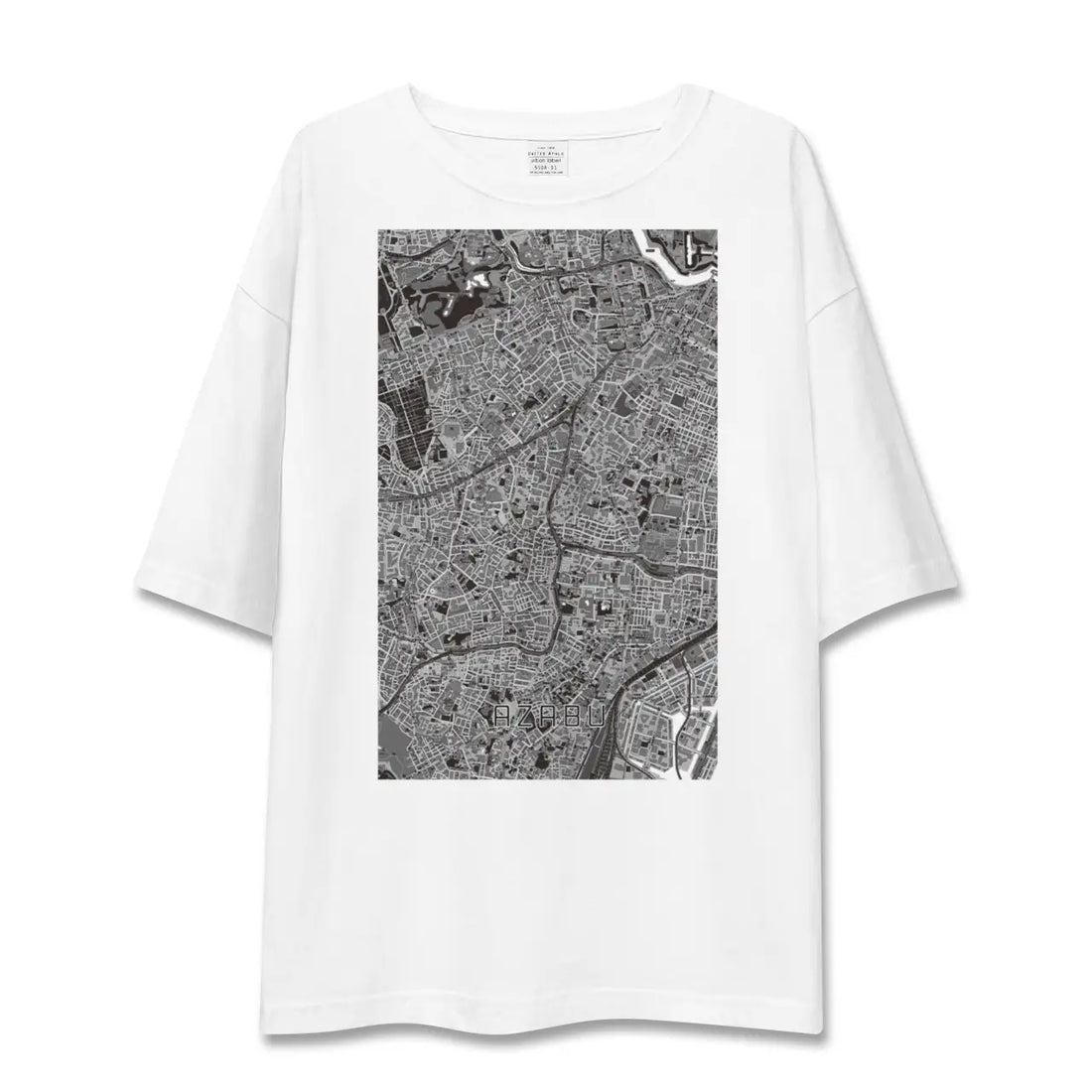 【麻布(東京都)】地図柄ビッグシルエットTシャツ