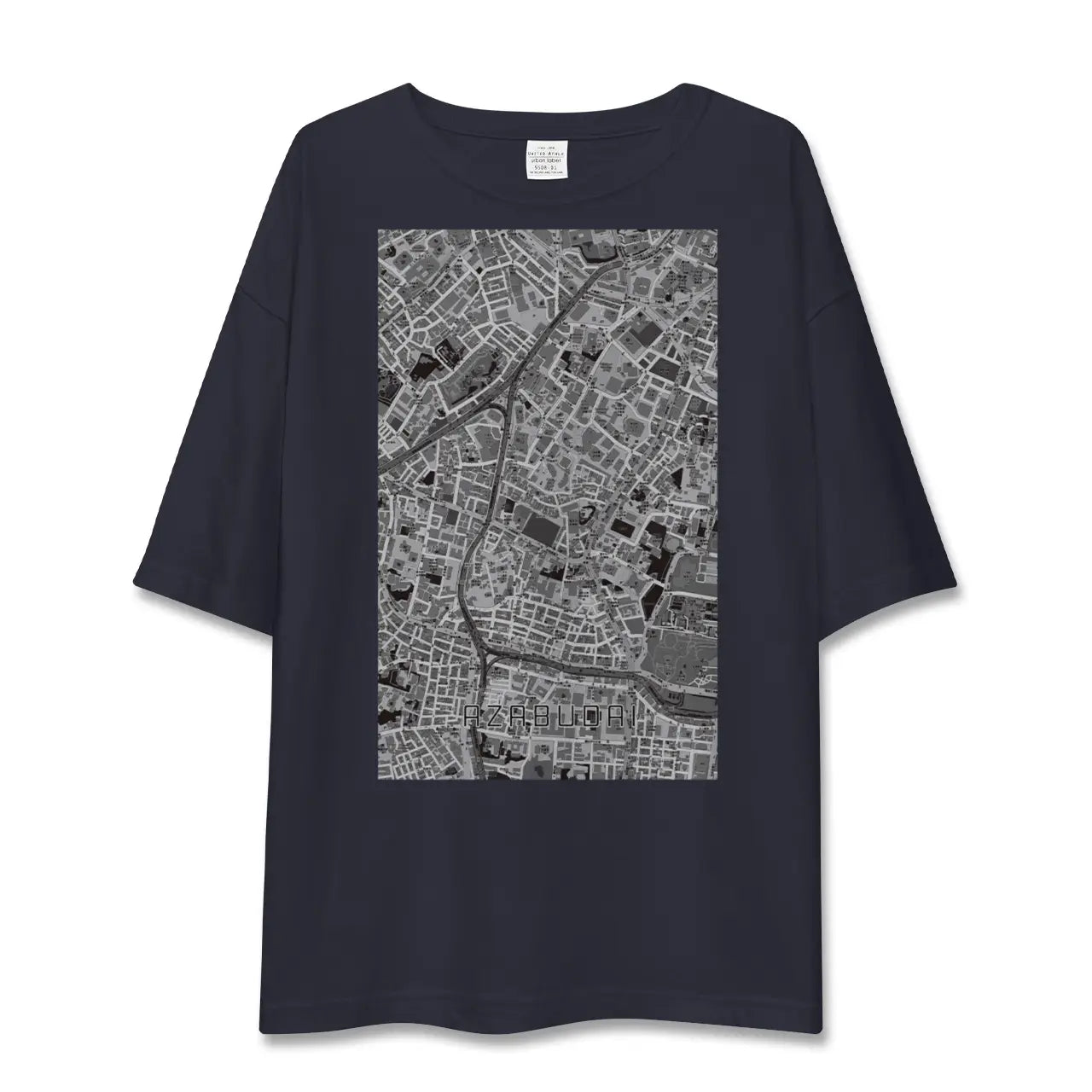 【麻布台（東京都）】地図柄ビッグシルエットTシャツ