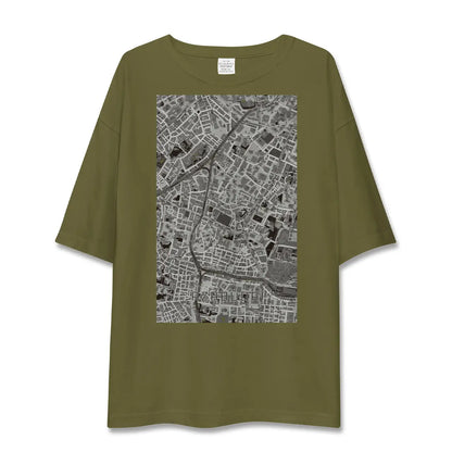 【麻布台（東京都）】地図柄ビッグシルエットTシャツ