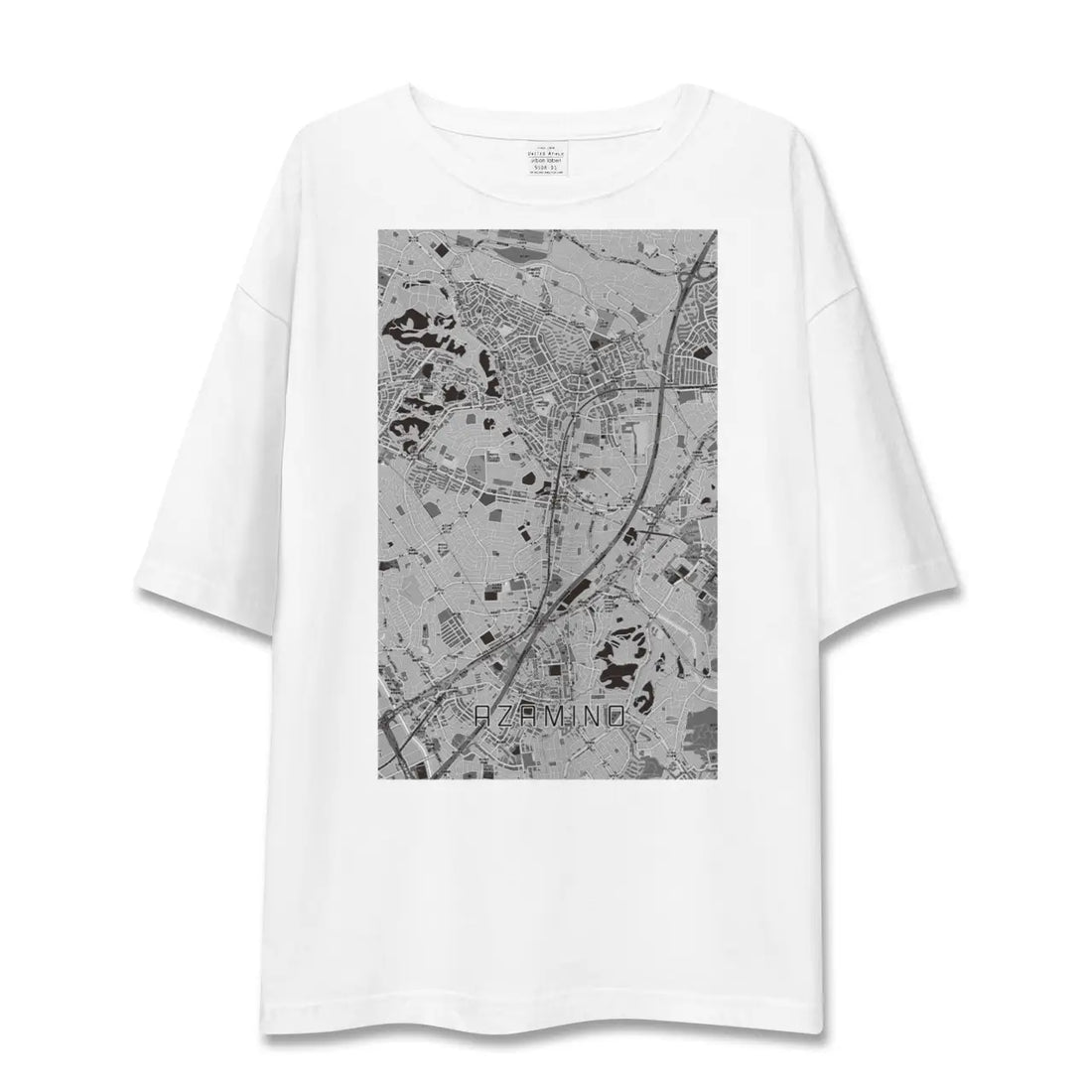 【あざみ野(神奈川県)】地図柄ビッグシルエットTシャツ