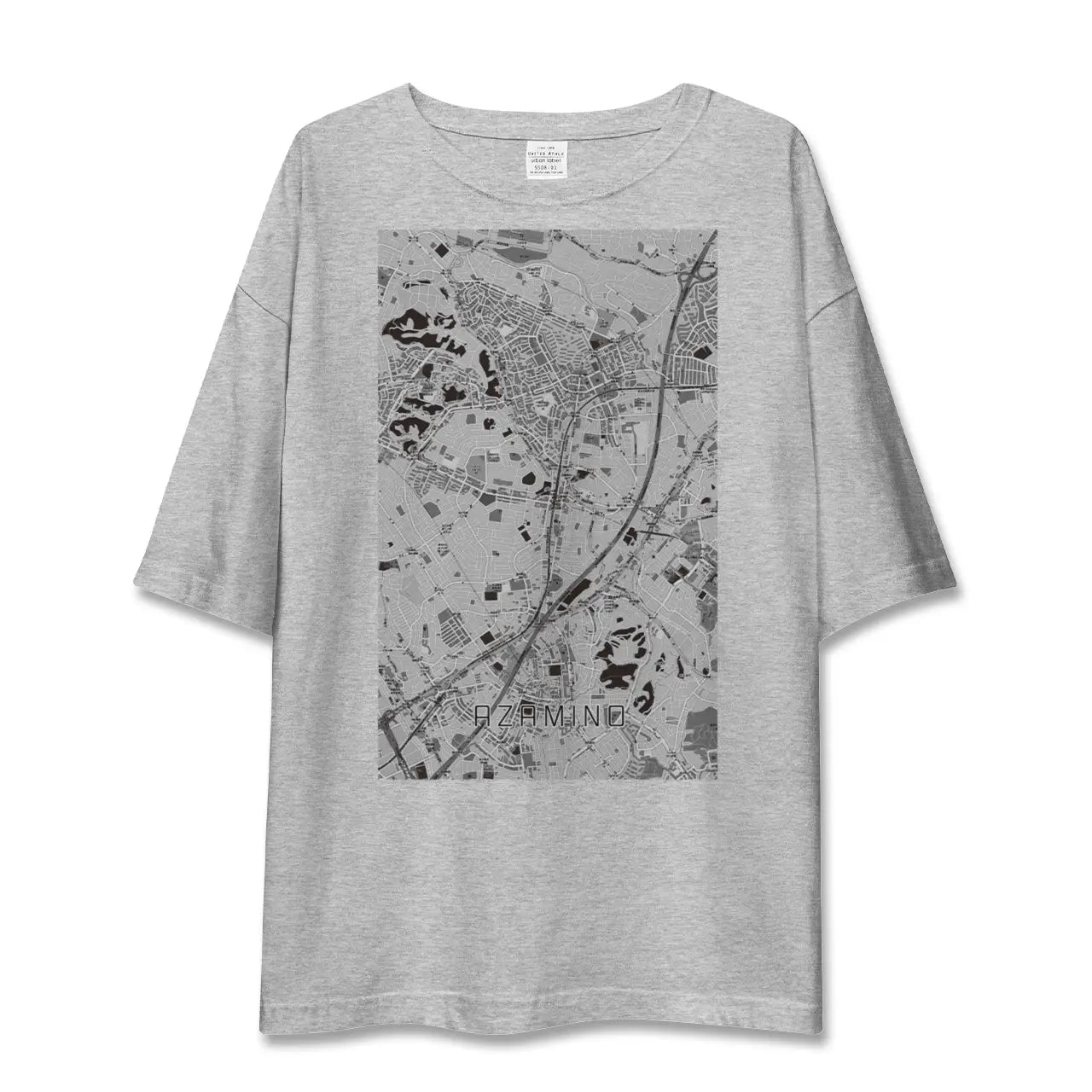 【あざみ野（神奈川県）】地図柄ビッグシルエットTシャツ