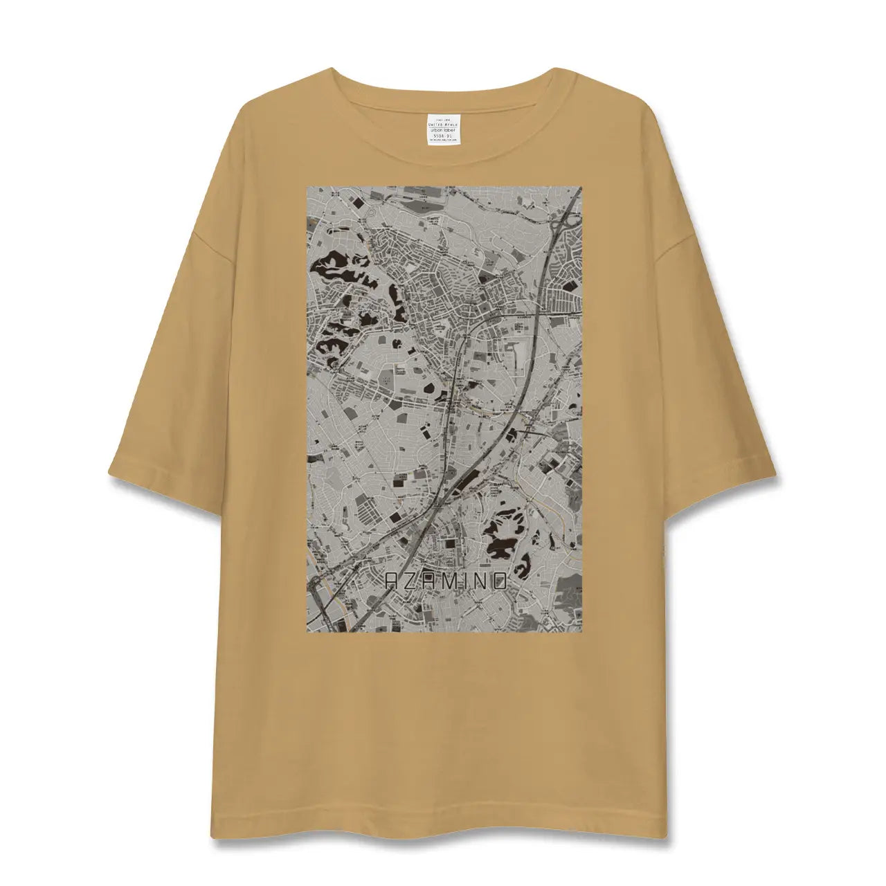【あざみ野（神奈川県）】地図柄ビッグシルエットTシャツ