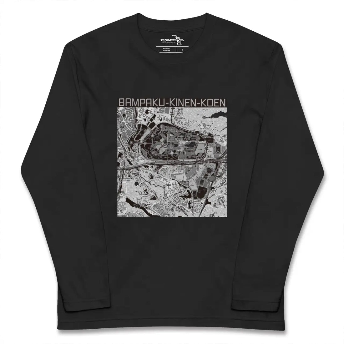 【万博記念公園(大阪府)】地図柄ロングスリーブTシャツ