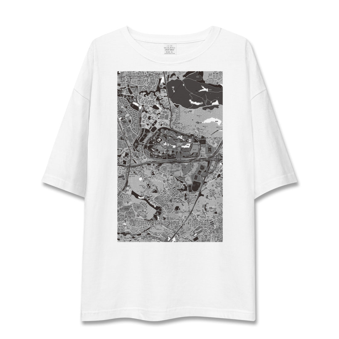 【万博記念公園(大阪府)】地図柄ビッグシルエットTシャツ