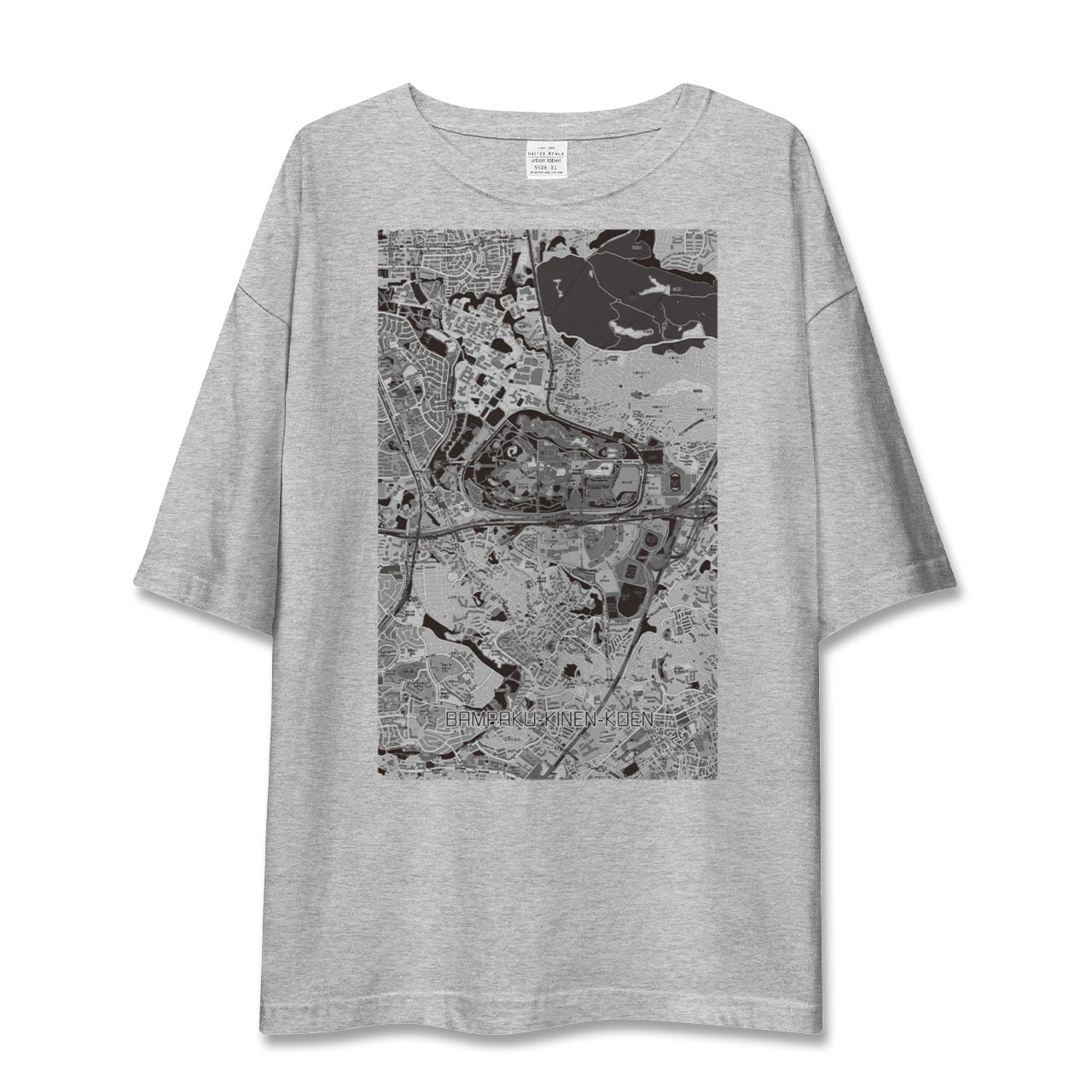 【万博記念公園（大阪府）】地図柄ビッグシルエットTシャツ
