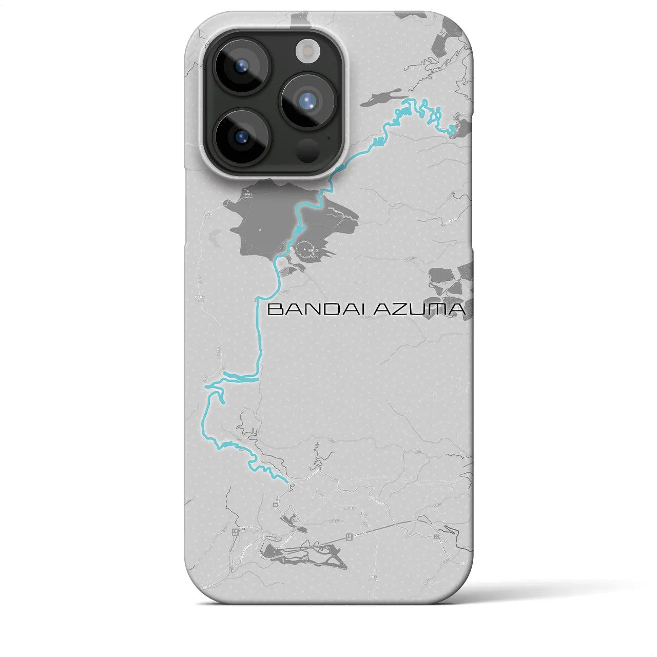 Recipro × Crossfield【磐梯吾妻】地図柄iPhoneケース（バックカバータイプ・アッシュ）iPhone 15 Pro Max 用