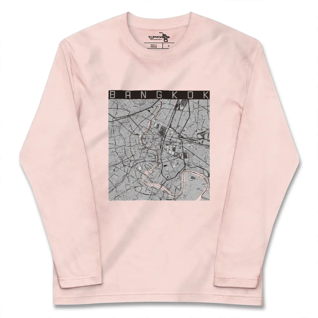 【バンコク(タイ)】地図柄ロングスリーブTシャツ