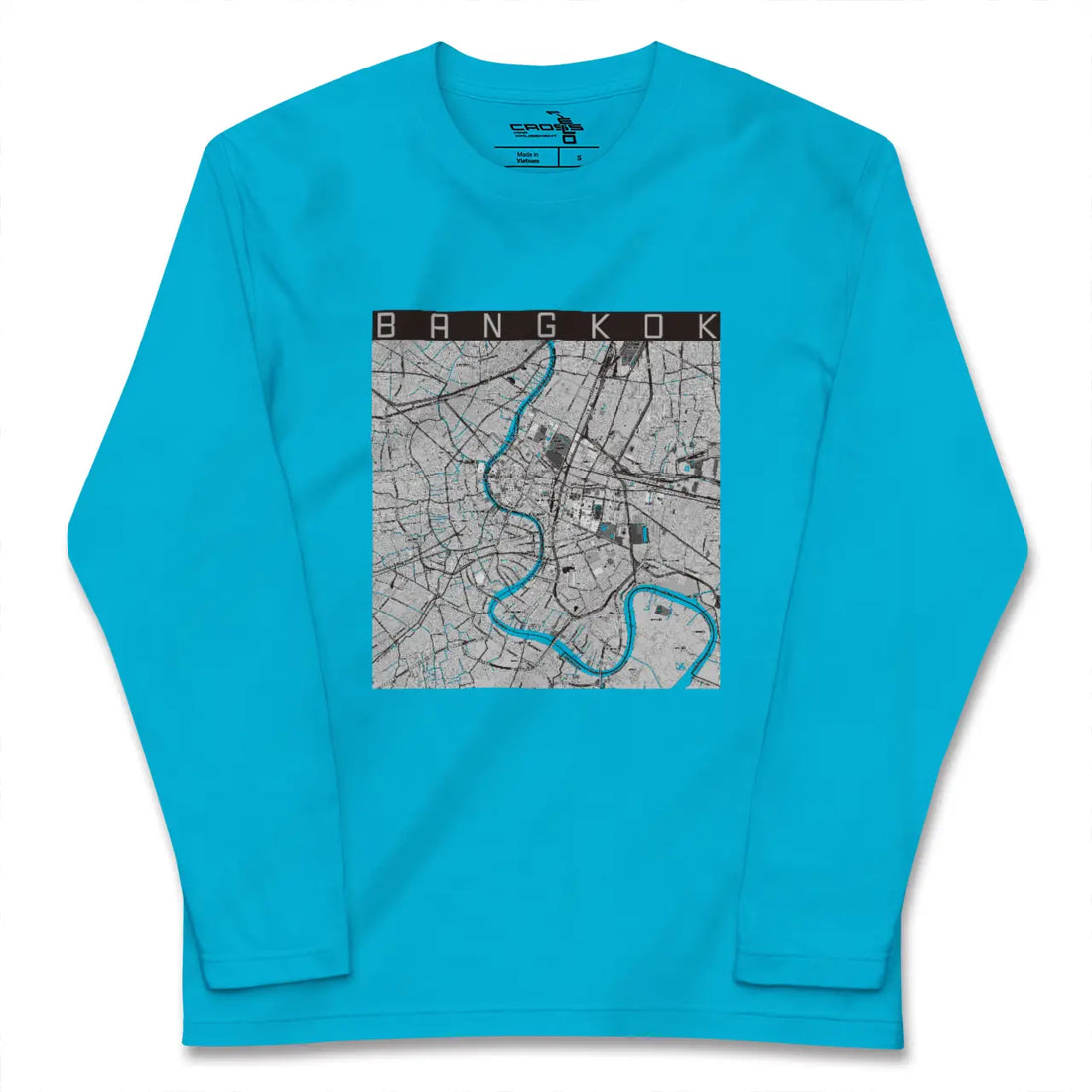【バンコク(タイ)】地図柄ロングスリーブTシャツ