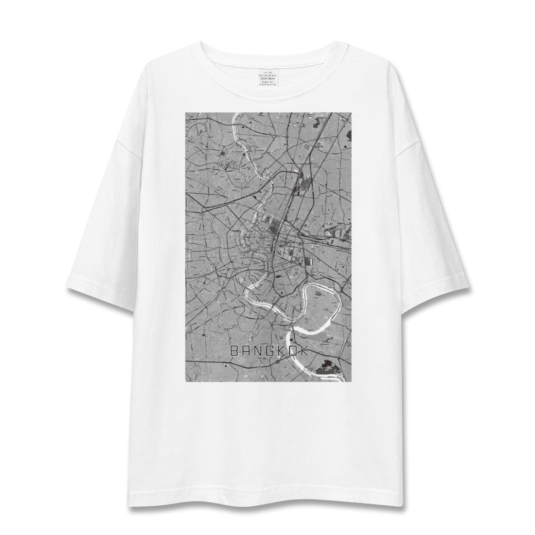 【バンコク(タイ)】地図柄ビッグシルエットTシャツ