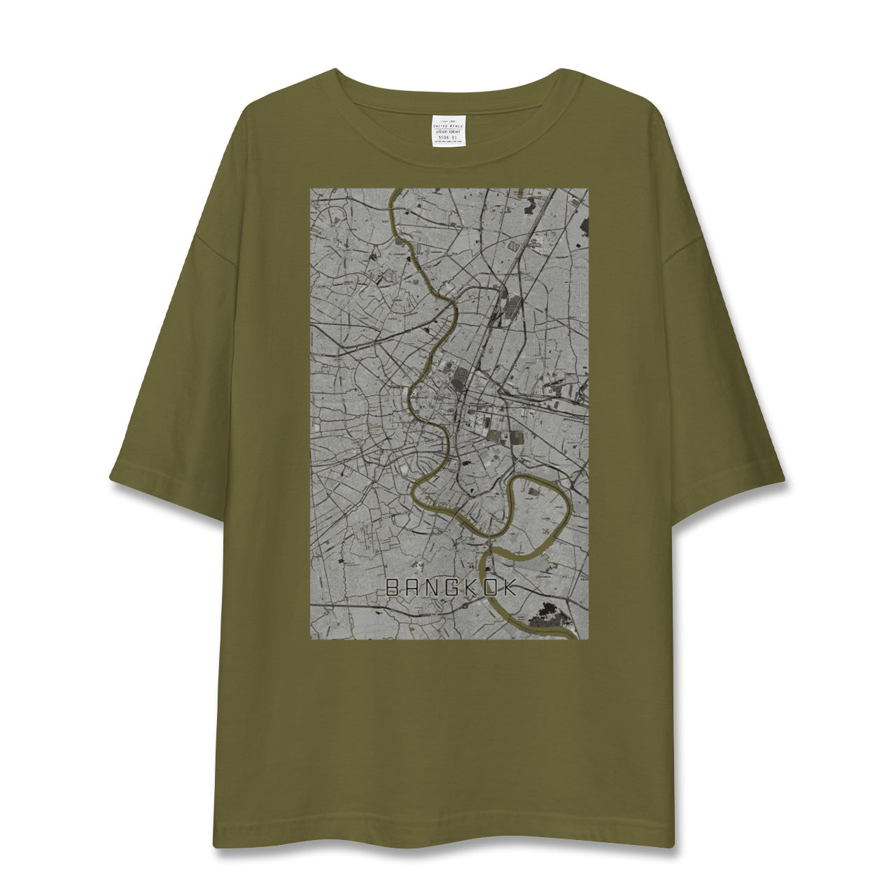 【バンコク（タイ）】地図柄ビッグシルエットTシャツ