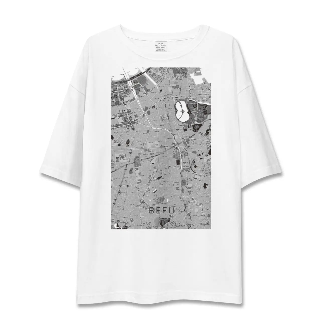 【別府（福岡県）（福岡県）】地図柄ビッグシルエットTシャツ