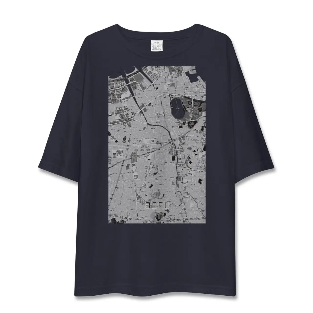 【別府（福岡県）（福岡県）】地図柄ビッグシルエットTシャツ