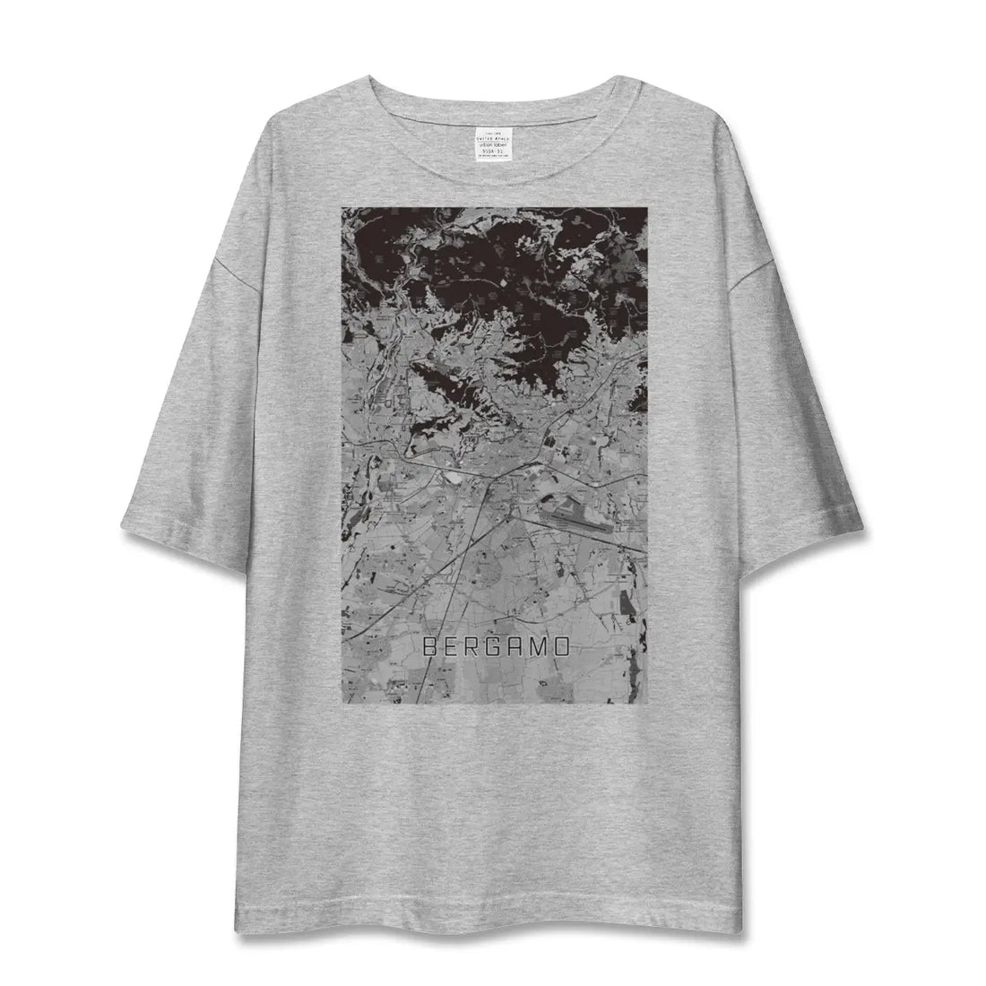 【ベルガモ（イタリア）】地図柄ビッグシルエットTシャツ