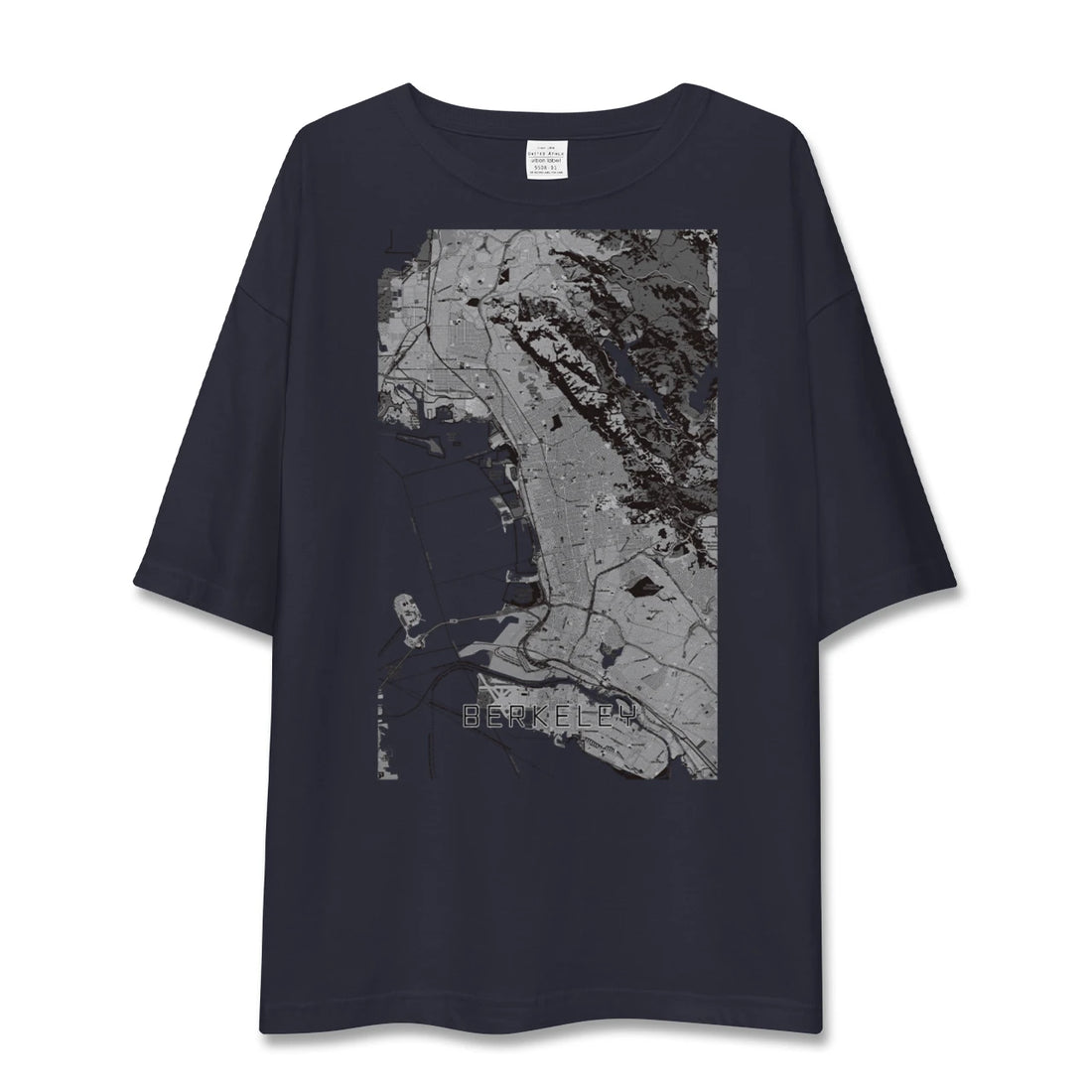 【バークレー(アメリカ)】地図柄ビッグシルエットTシャツ