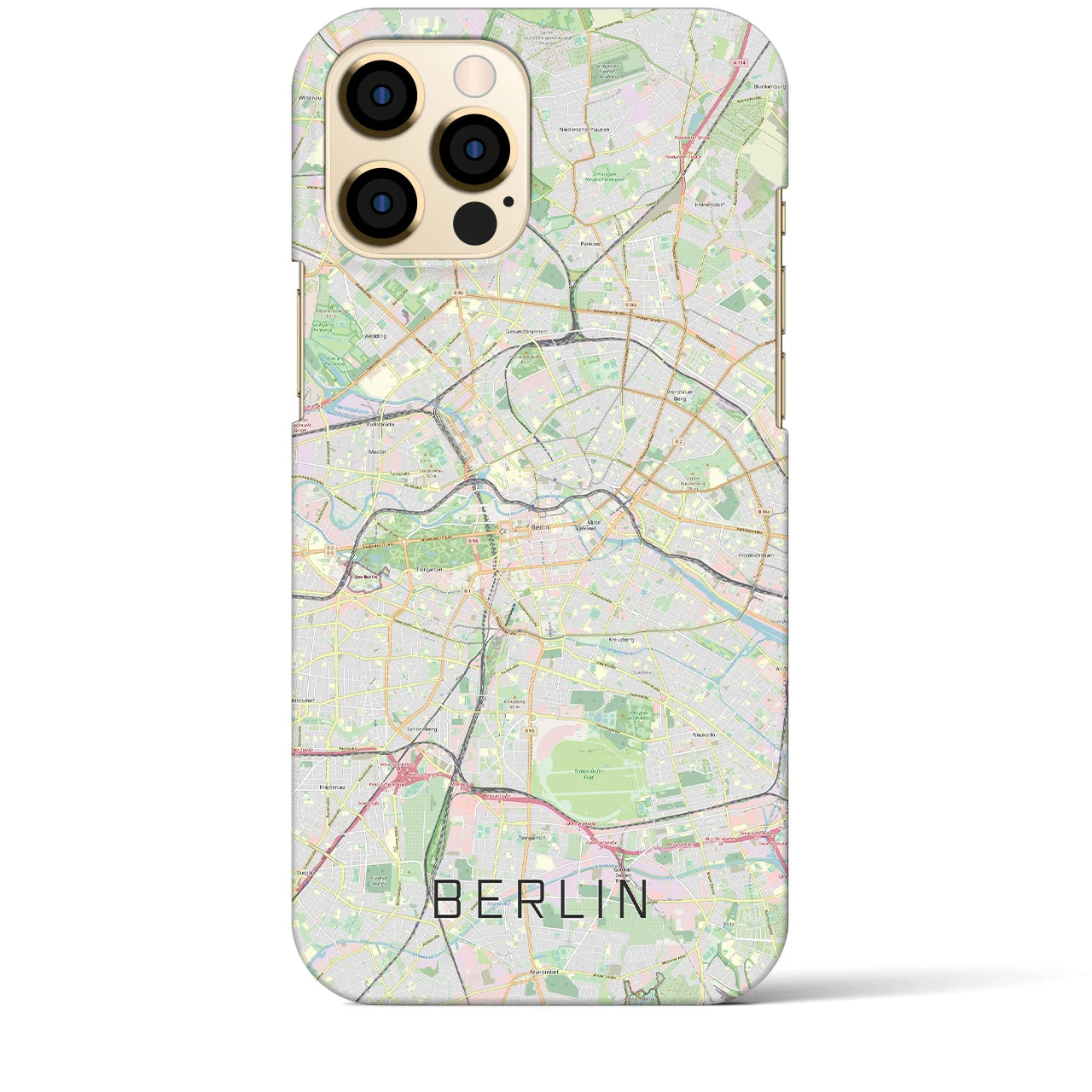 【ベルリン】地図柄iPhoneケース（バックカバータイプ・ナチュラル）iPhone 12 Pro Max 用