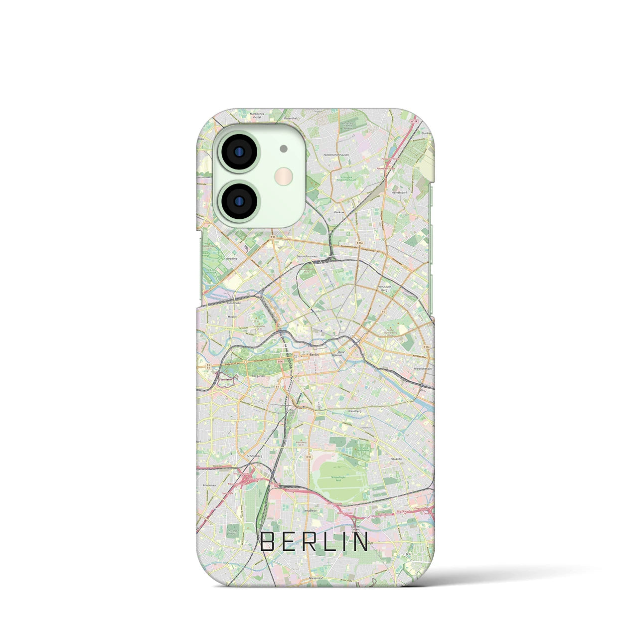 【ベルリン】地図柄iPhoneケース（バックカバータイプ・ナチュラル）iPhone 12 mini 用