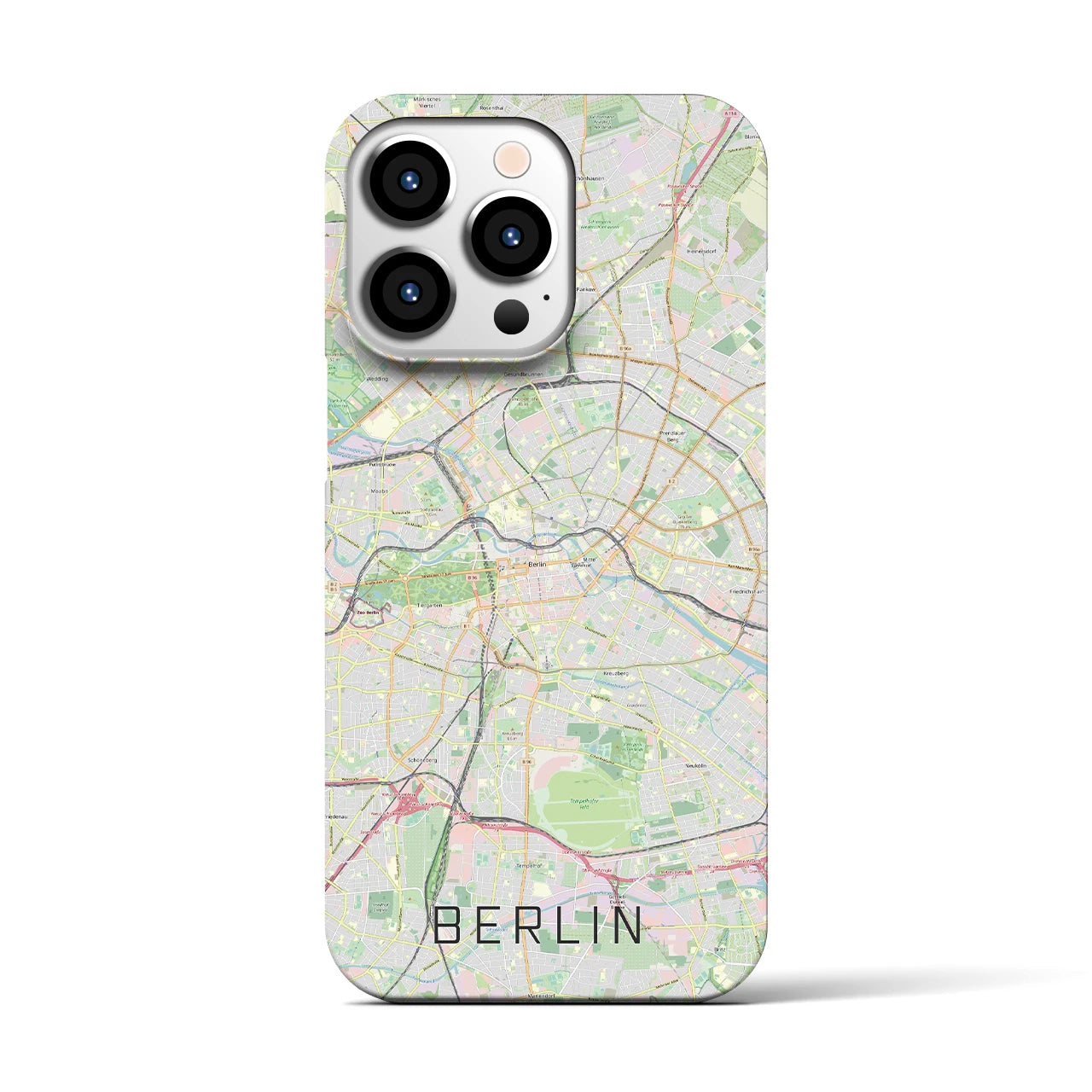 【ベルリン】地図柄iPhoneケース（バックカバータイプ・ナチュラル）iPhone 13 Pro 用