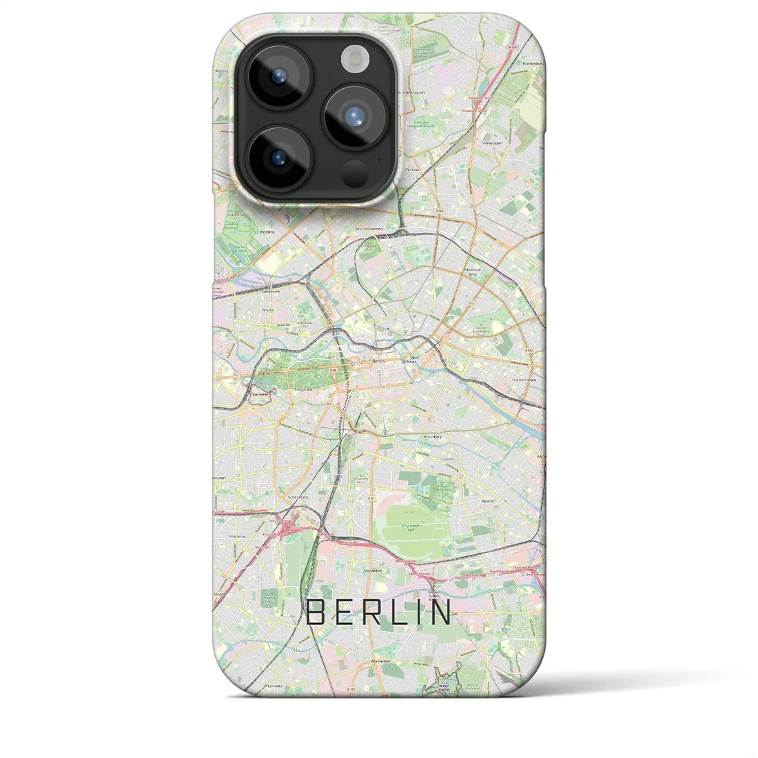 【ベルリン】地図柄iPhoneケース（バックカバータイプ・ナチュラル）iPhone 15 Pro Max 用